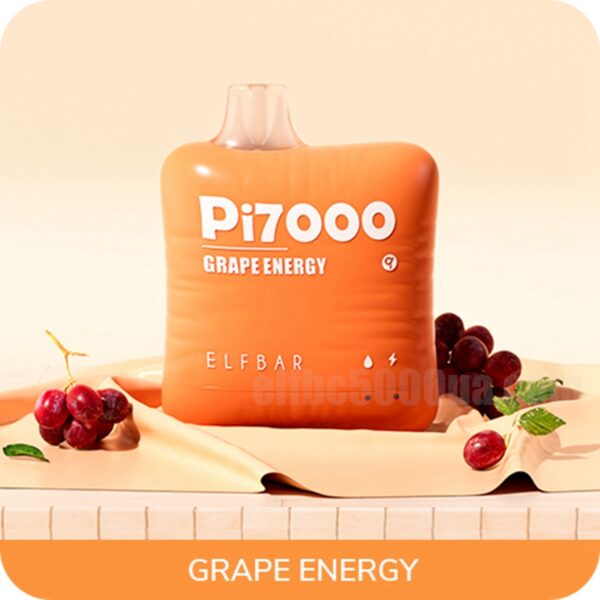 ELF BAR PI7000 Disposable 7000 затяжок Grape Energy 17мл